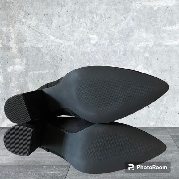 NWB Black Stretchy Pull on Sock Boots Size 9 - Picture 6 of 11